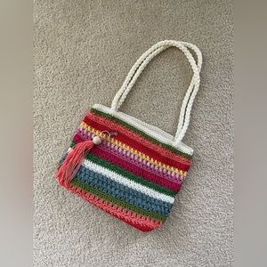 Multicolor Knit Tote